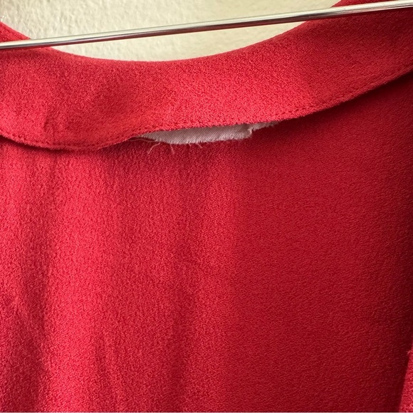 IRO Broken Open Back Relax Long Sleeve Red Mini Dress size 36/US 4 - Picture 15 of 16